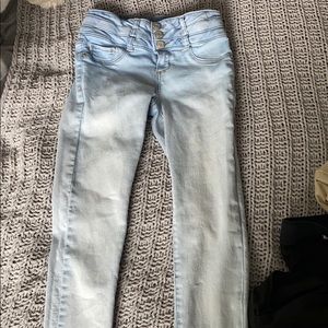 Girls size 12 light wash jeans brand:hippie girl
